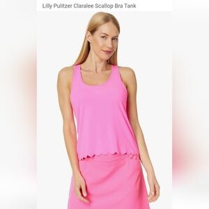 Lilly Pulitzer Claralee Hot Pink Luxletic XXS Active Tank NWOT